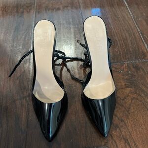 Black patent pointy toe heels - FEMME LA